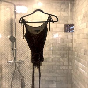 Arthur Mendoza tank blouse with tie